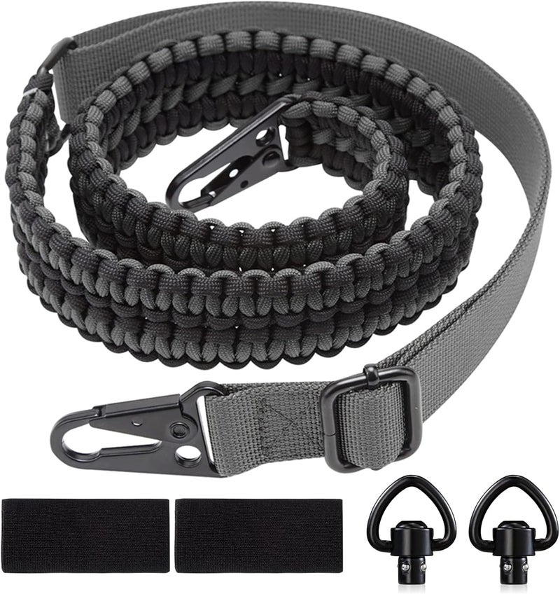 VVAAGG 2 Point QD Sling Adjustable 550 Paracord Sling with Metal Hook and QD Sling Swivels for Hunting - Image 1